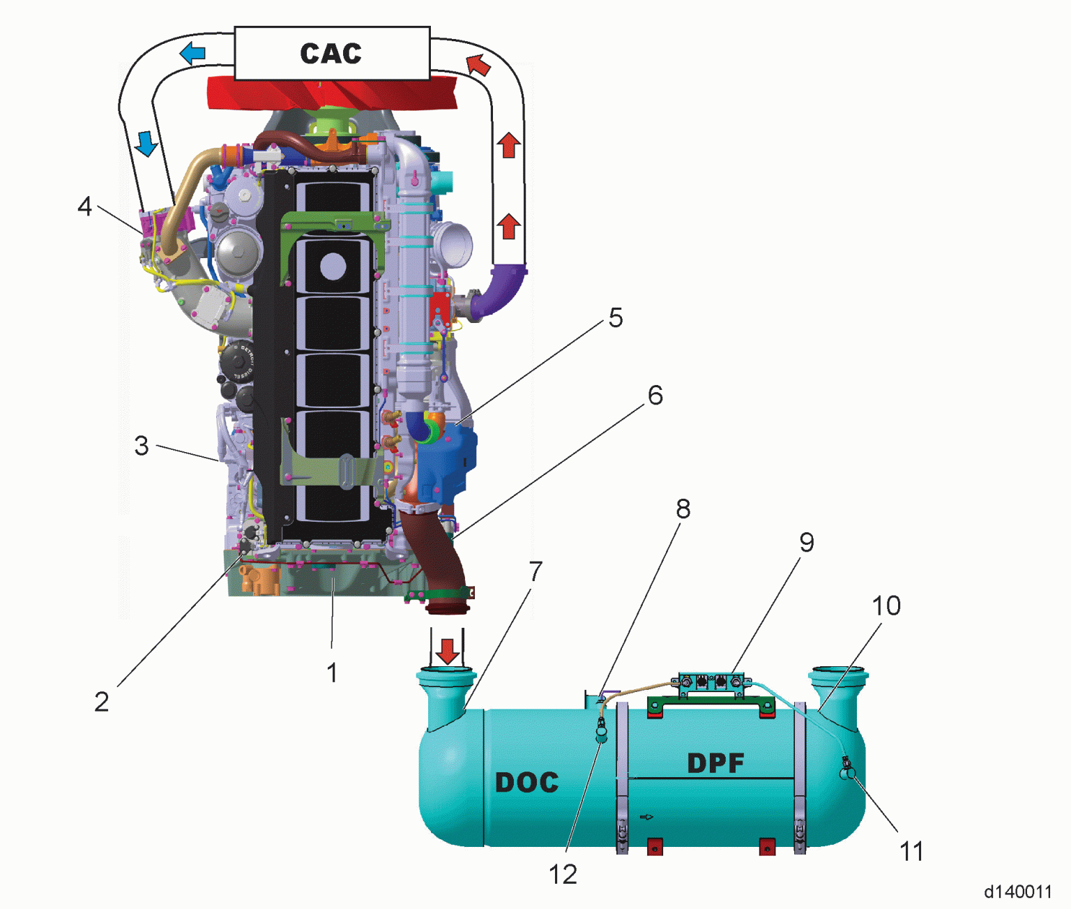 DD15 Sensors Location Detroit Diesel Troubleshooting Diagrams